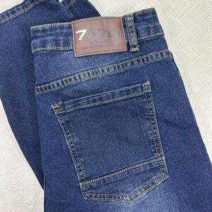 7 Groove Jeans Mens 32x32‎ Straight Leg Stretch Denim 5 pocket
